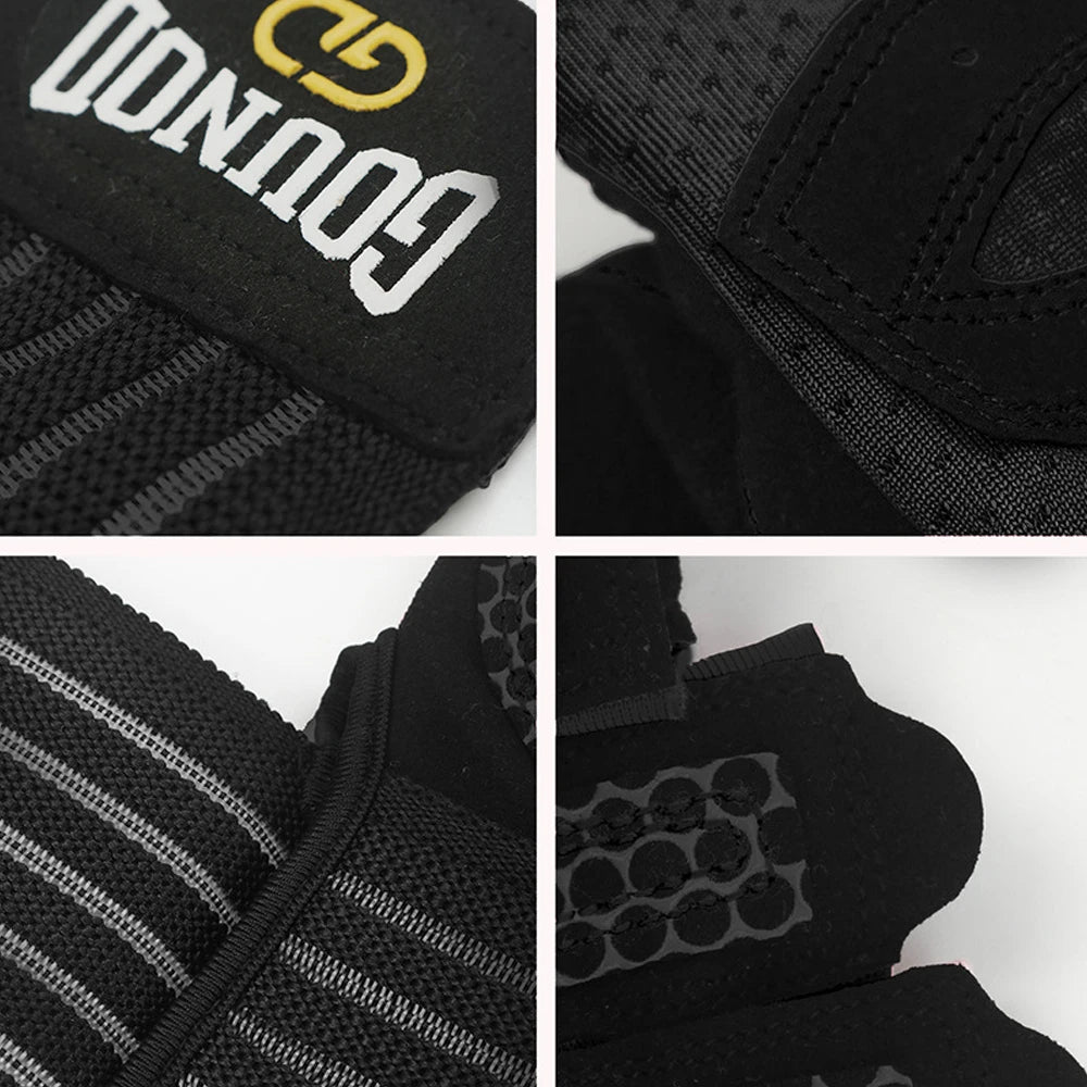 1Pair Workout Gloves for Men Women, Padded Weight Lifting Gloves with Wrist Wraps Support, Full Palm Protection, Grip for Gym Tr